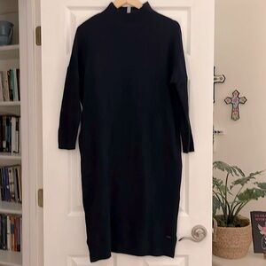 Joules Size 6 Navy Sweater Dress Midi